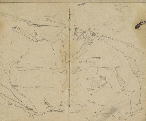 Figure at work in a landscape