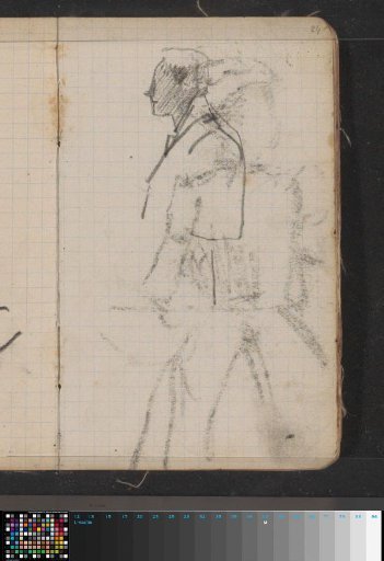 Man, in profile to the left