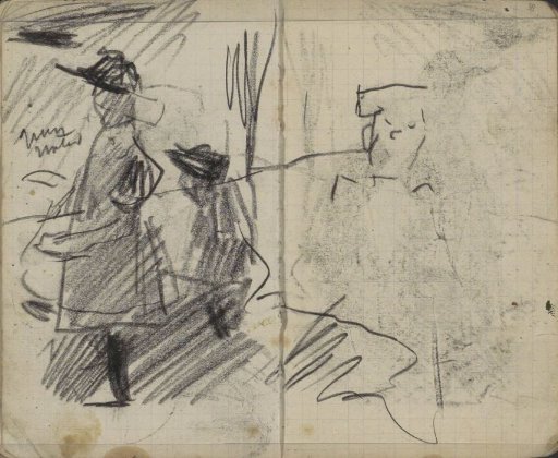 Figures by the water