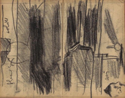 Architectural study, possibly of a building with an attic