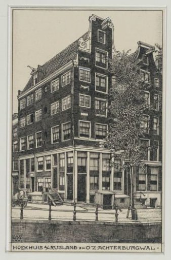 Corner House on the Rusland and Oudezijds Achterburgwal in Amsterdam