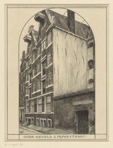Old facades in the Peperstraat, Amsterdam