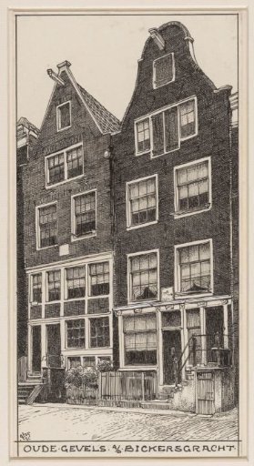 Old facades on the Bickersgracht in Amsterdam