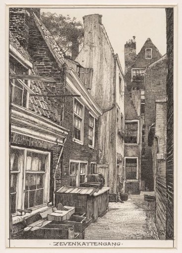 Zevenkattengang near the Goudsbloemgracht (now Willemstraat) in Amsterdam