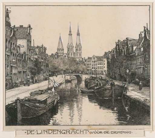 The Lindengracht in Amsterdam, before the infilling