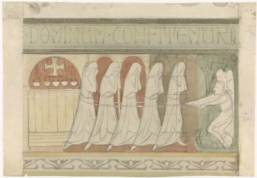 The five foolish virgins are dragged into hell by the devil