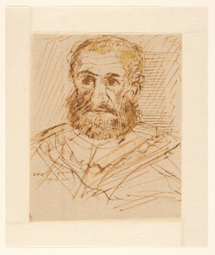 Head of a bearded man