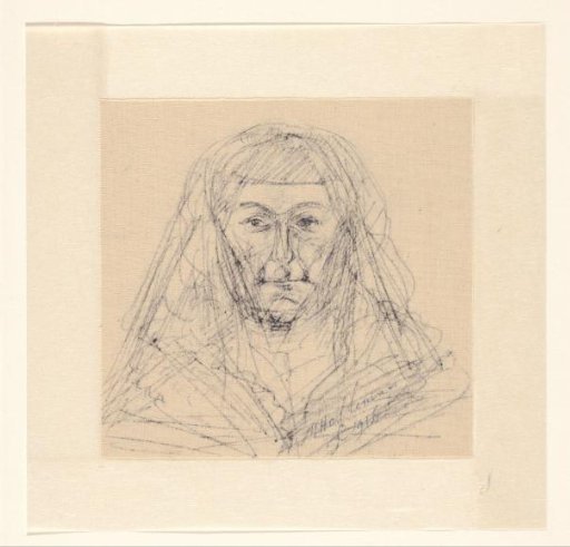 Head of a veiled woman