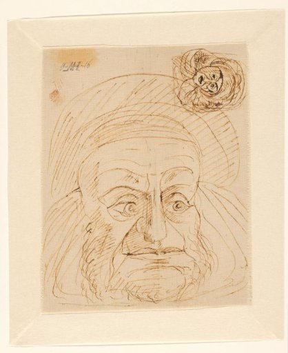 Head of a bearded man with a turban