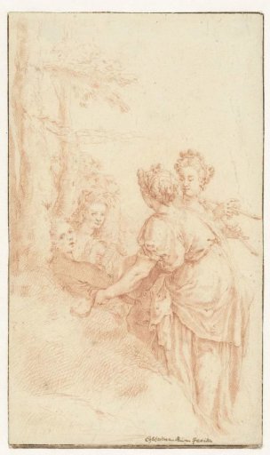 Five Music-Making Women in a Landscape