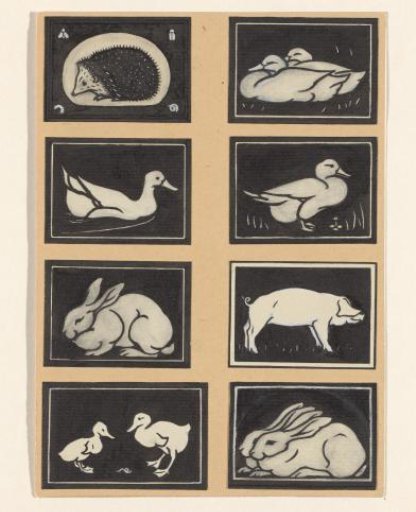 Two Recumbent Rabbits