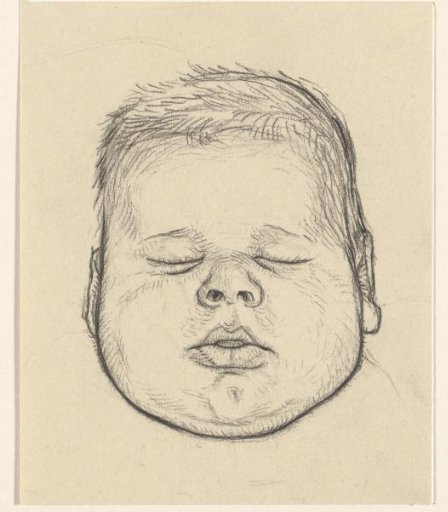 Head of a Baby with Closed Eyes