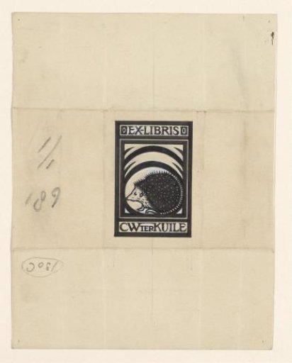 Design for an Ex Libris of C.W. ter Kuile
