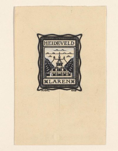 Design for an Ex Libris of Heideveld at Laren