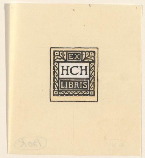 Design for an Ex Libris with the Initials H.C.H.