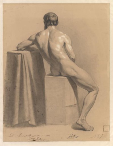 Standing Male Nude, Seen from the Back