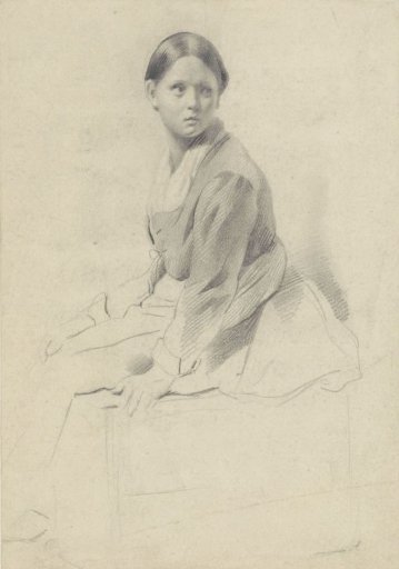 Seated young woman