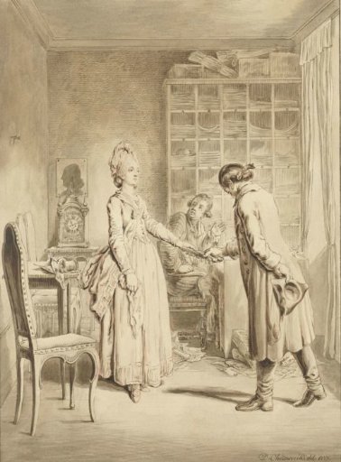 Lotte hands pistols to Werther's servant