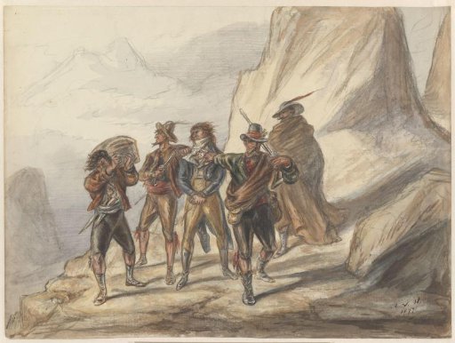 An ambush in a mountain landscape