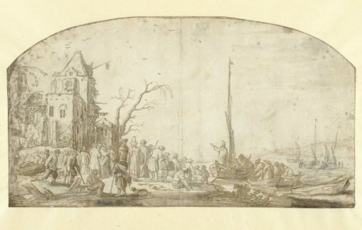 Christ preaching from a boat