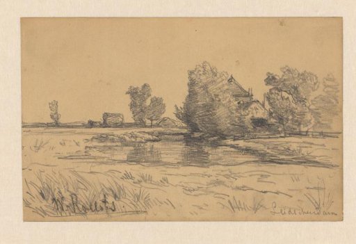Landscape with farmhouse at Leidschendam