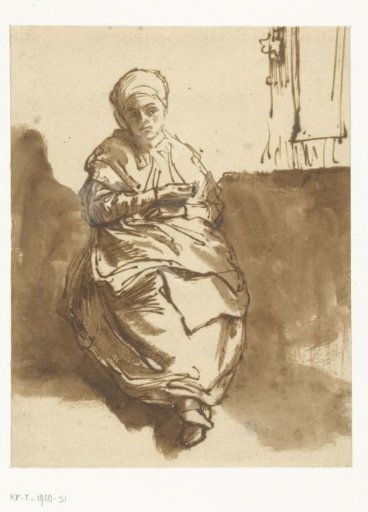 Young Woman Sitting by a Window (Saskia?)