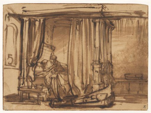 Bedroom with Saskia in a Canopy Bed