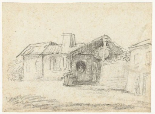 House with a Figure Standing in a Doorway