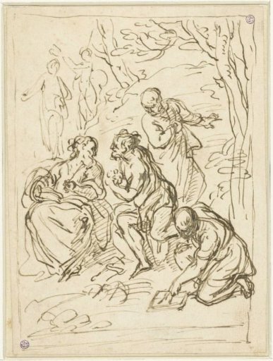 Mythological or Allegorical Representation with Six Figures