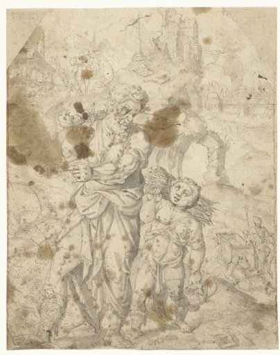 Abraham and Isaac on the way to the place of sacrifice