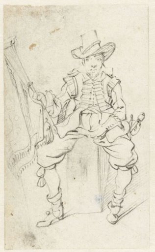 Seated trumpeter