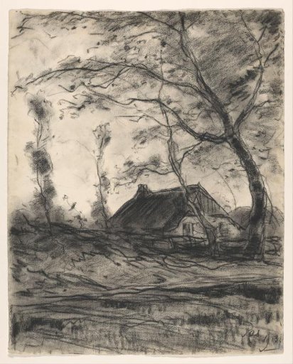 Farmhouse and trees