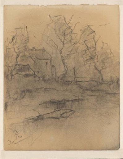 Country house among trees