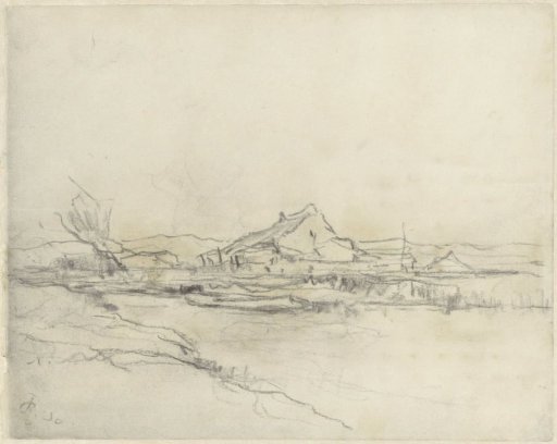 Landscape with canal and farmhouse