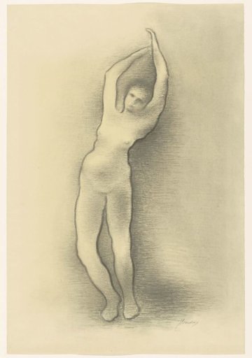 Standing nude woman