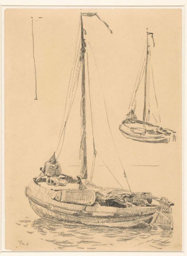 Study sheet with two boats