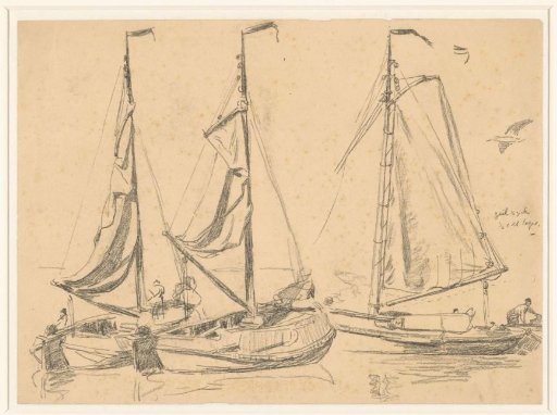 Study sheet with three boats