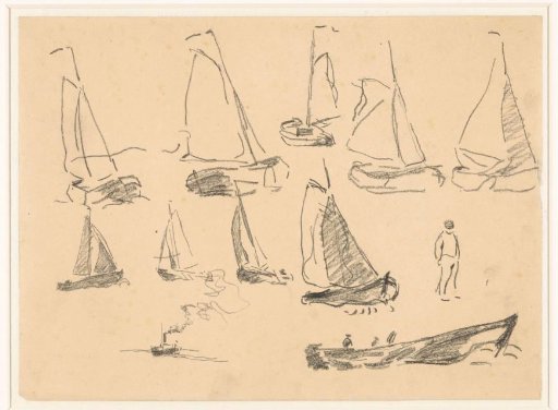 Study sheet with various boats