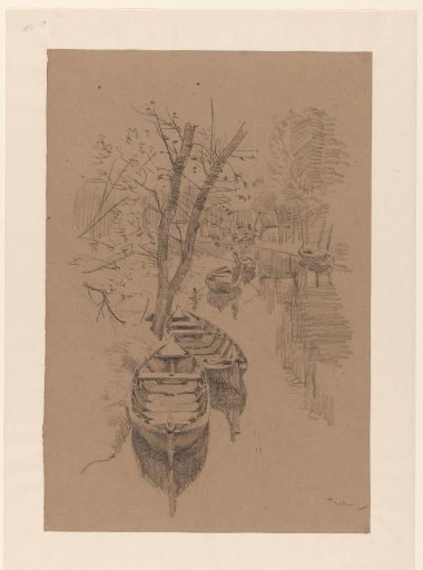 Stream with small boats