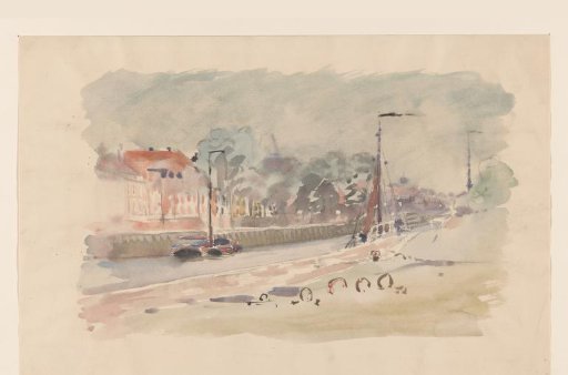 Canal with Moored Ships at Hellevoetsluis