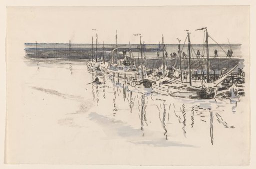Port of Harlingen with Moored Ships