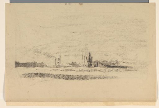 View of a Harbor, Possibly Rotterdam