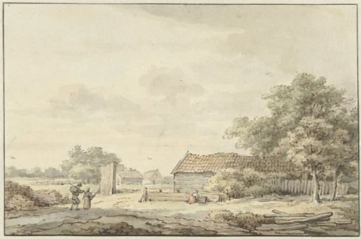 Landscape with farmhouses