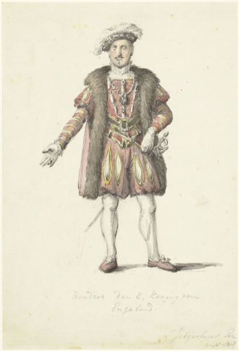 An actor as King Henry VIII of England