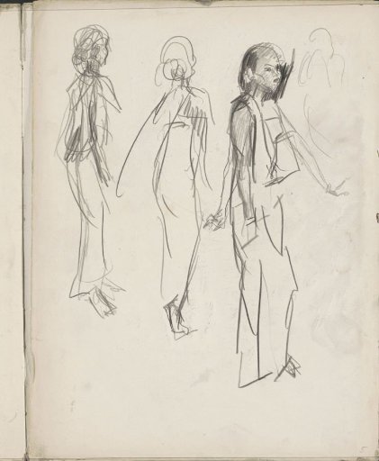 Three standing figures