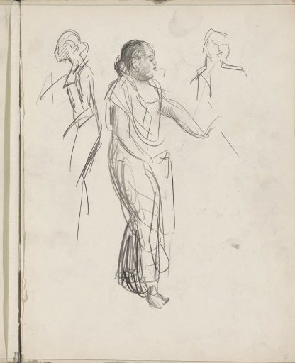 Three standing figures