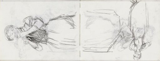 Studies of a standing woman with her hands at her face