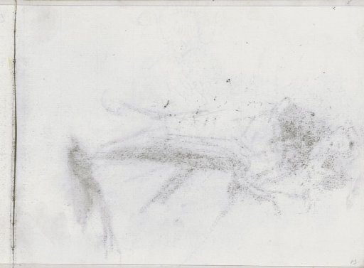 Rubbing of the chalk drawing on sheet 12 verso