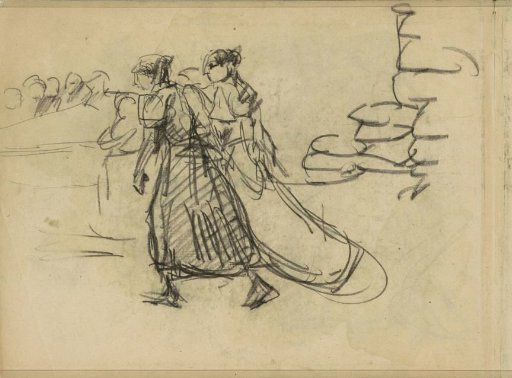 Standing and seated women