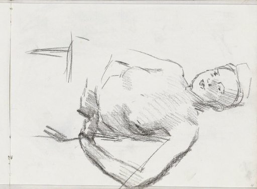 Standing woman with bare upper body